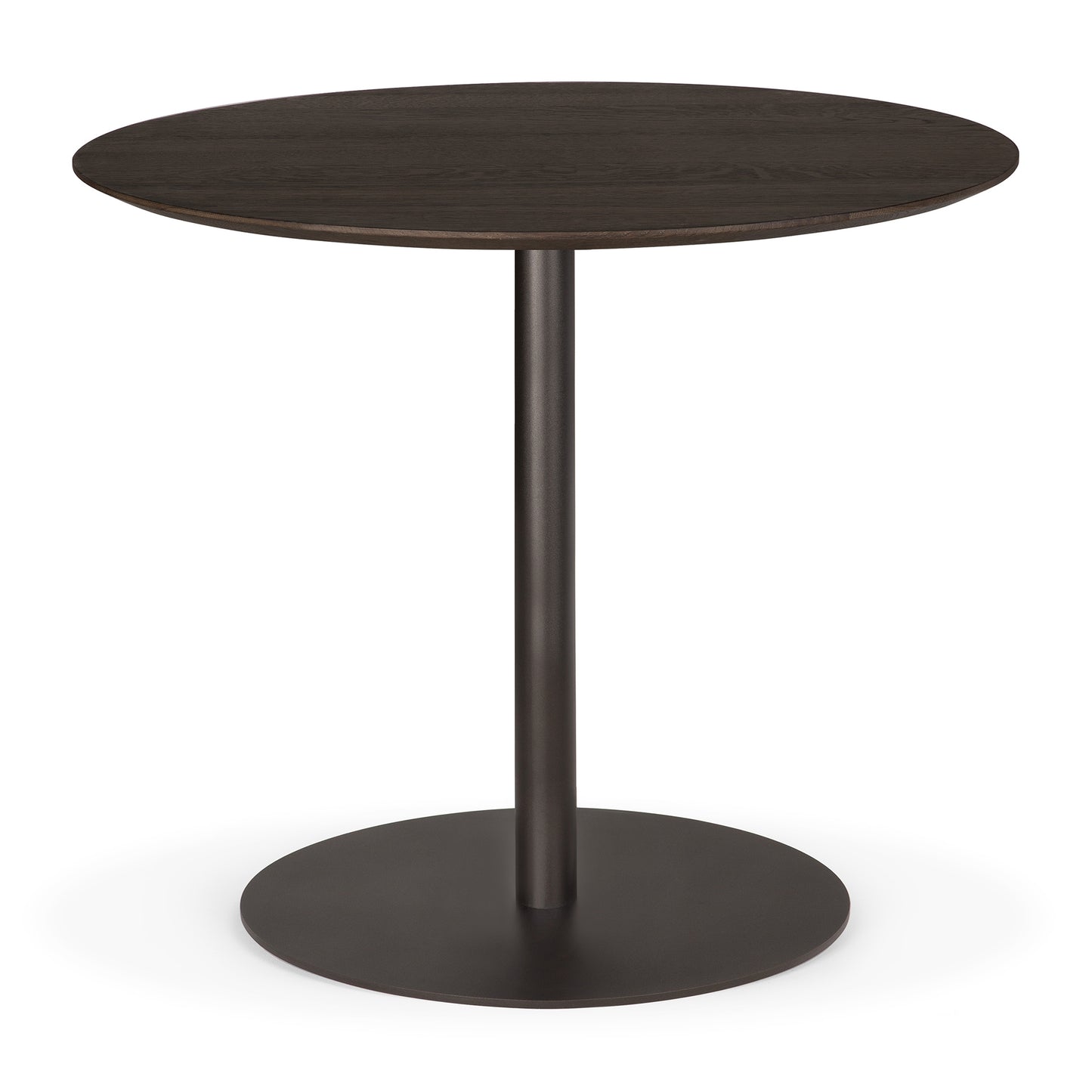 Modern compact round dining table for residential and developer furnishing packages

