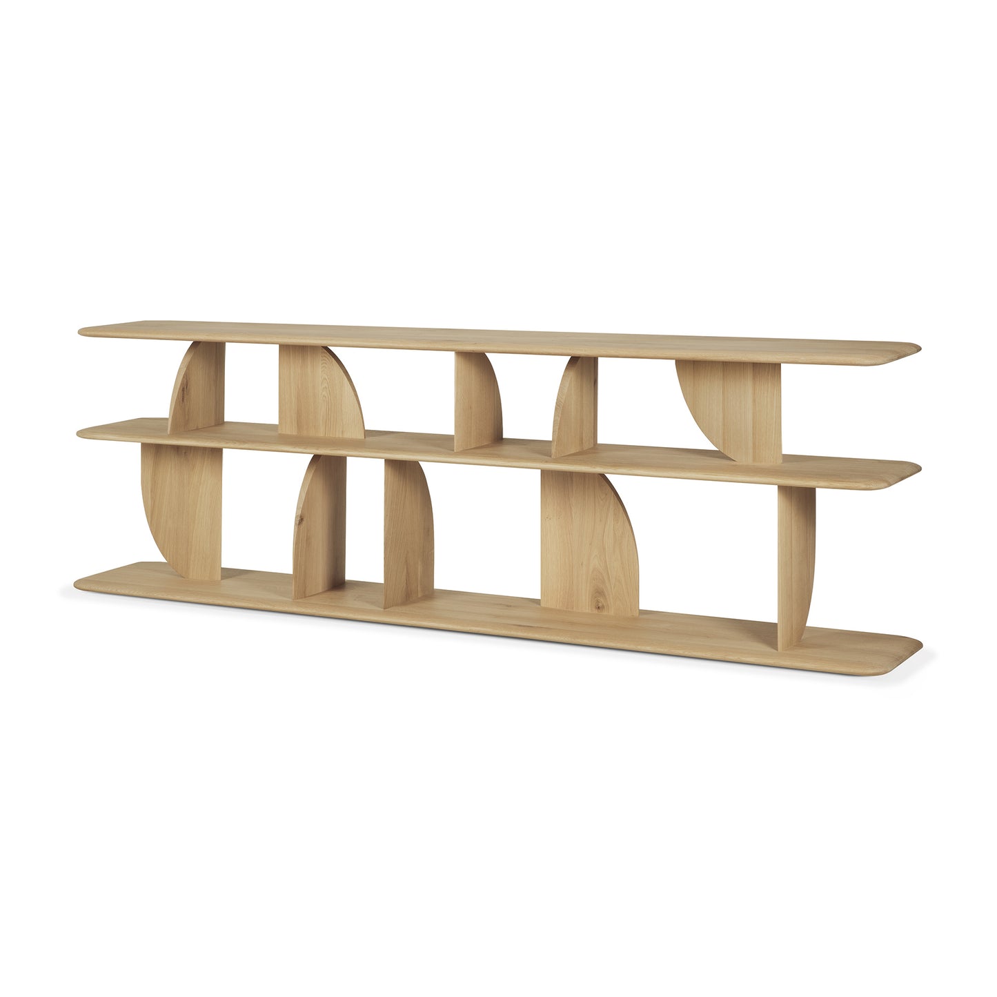 Geometric-sofa-console-oak-side-cut-Goode-Studio
