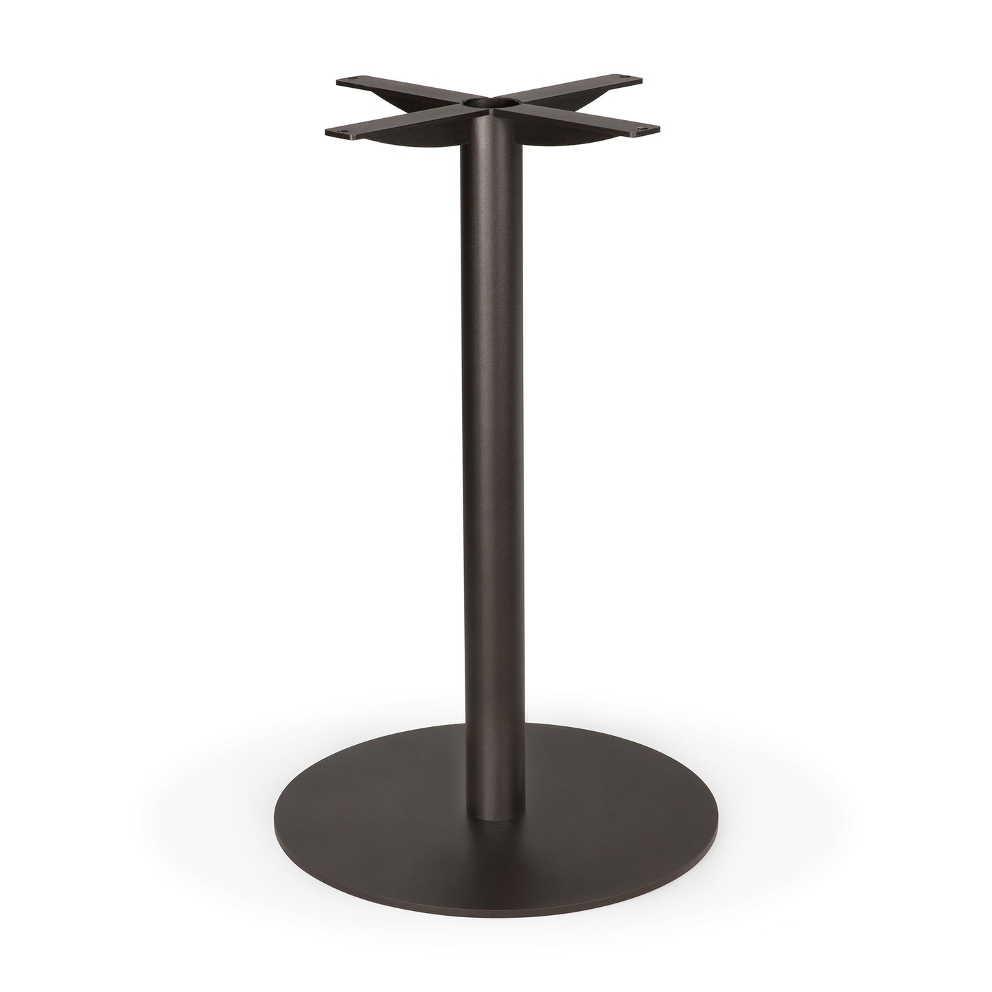 Blend 27.5 inch dining table with dark bronze metal base 

