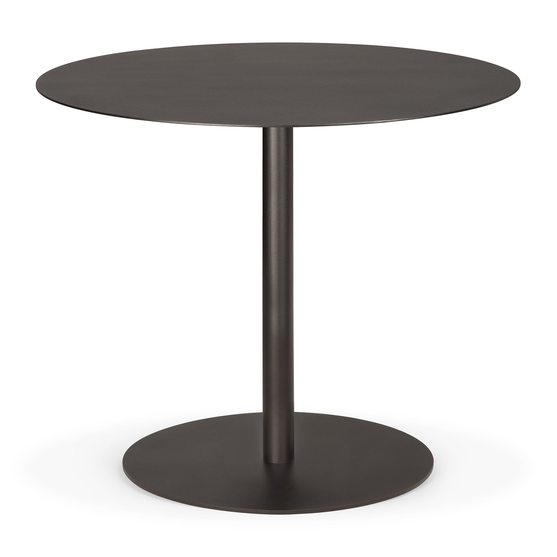 Blend-dining-table-Dark-Bronze-metal-top-round-with-base-metal-Dark-Bronze-front-cut-Goode-Studio