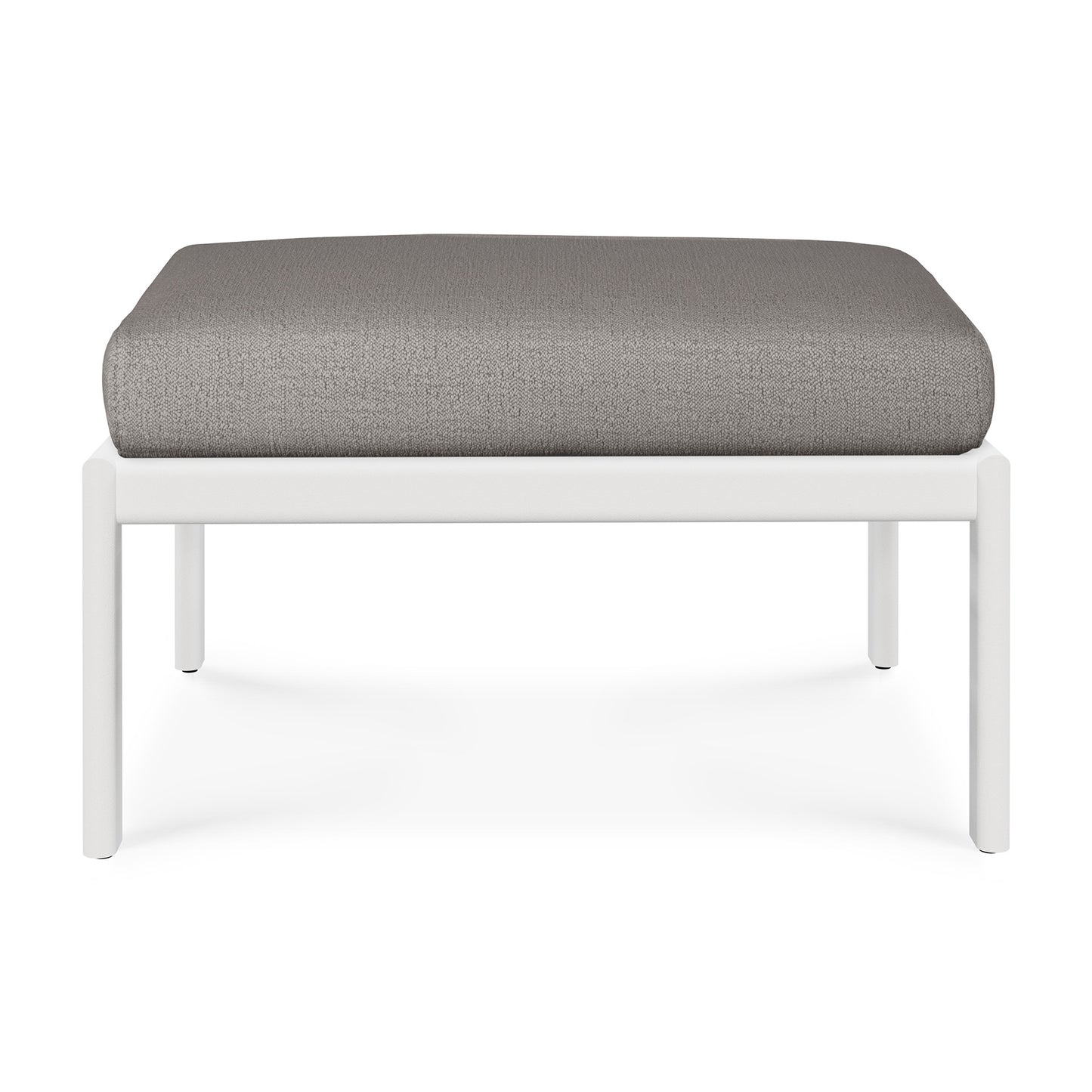 Jack-outdoor-footstool-aluminium-white-Mocha-fabric-front-cut-Goode-Studio