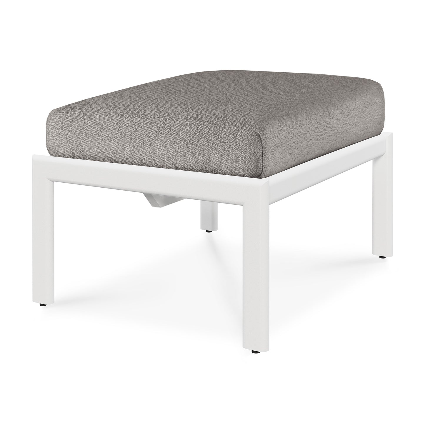 Jack-outdoor-footstool-aluminium-white-Mocha-fabric-side-cut-Goode-Studio