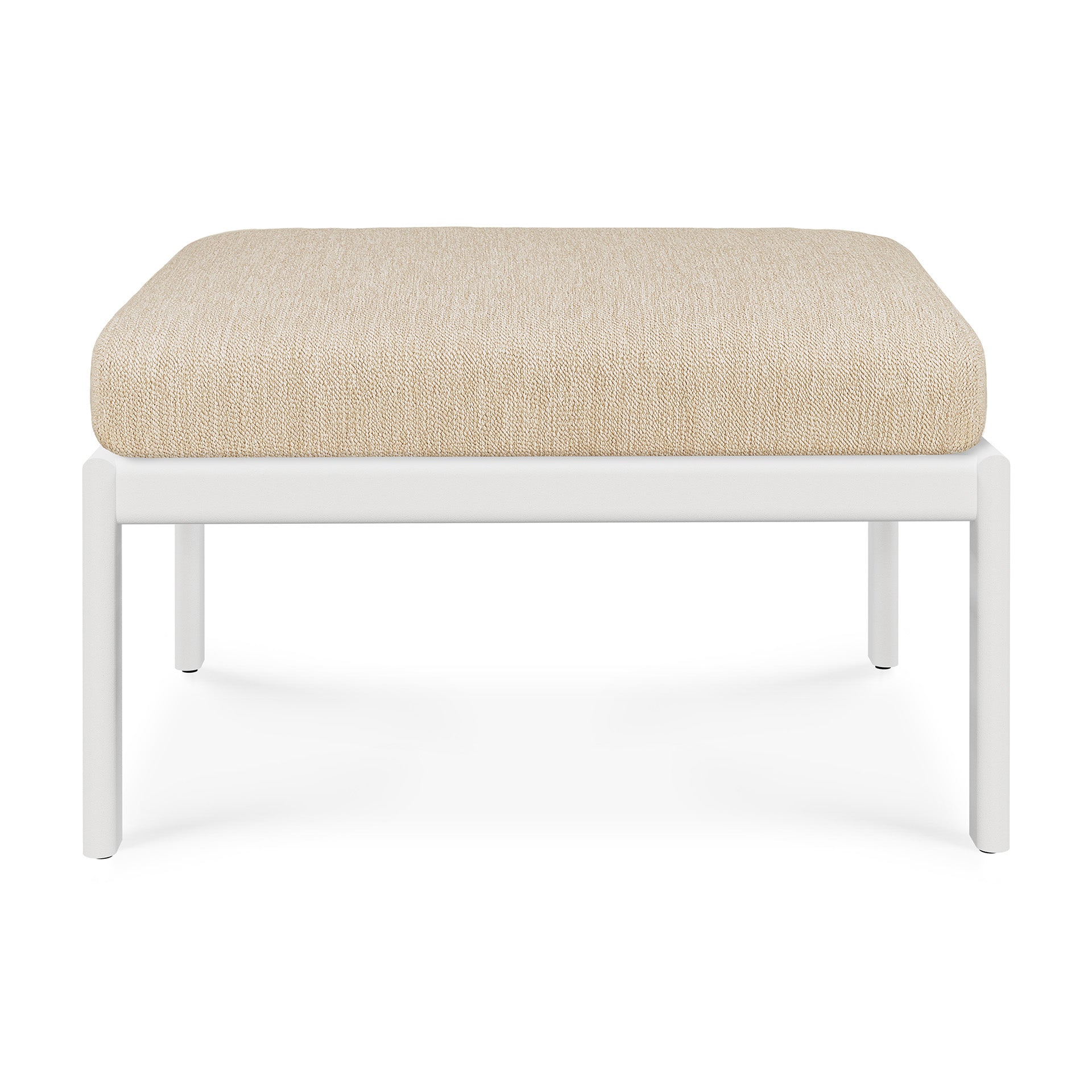 Jack-outdoor-footstool-aluminium-white-Natural-fabric-front-cut-Goode-Studio