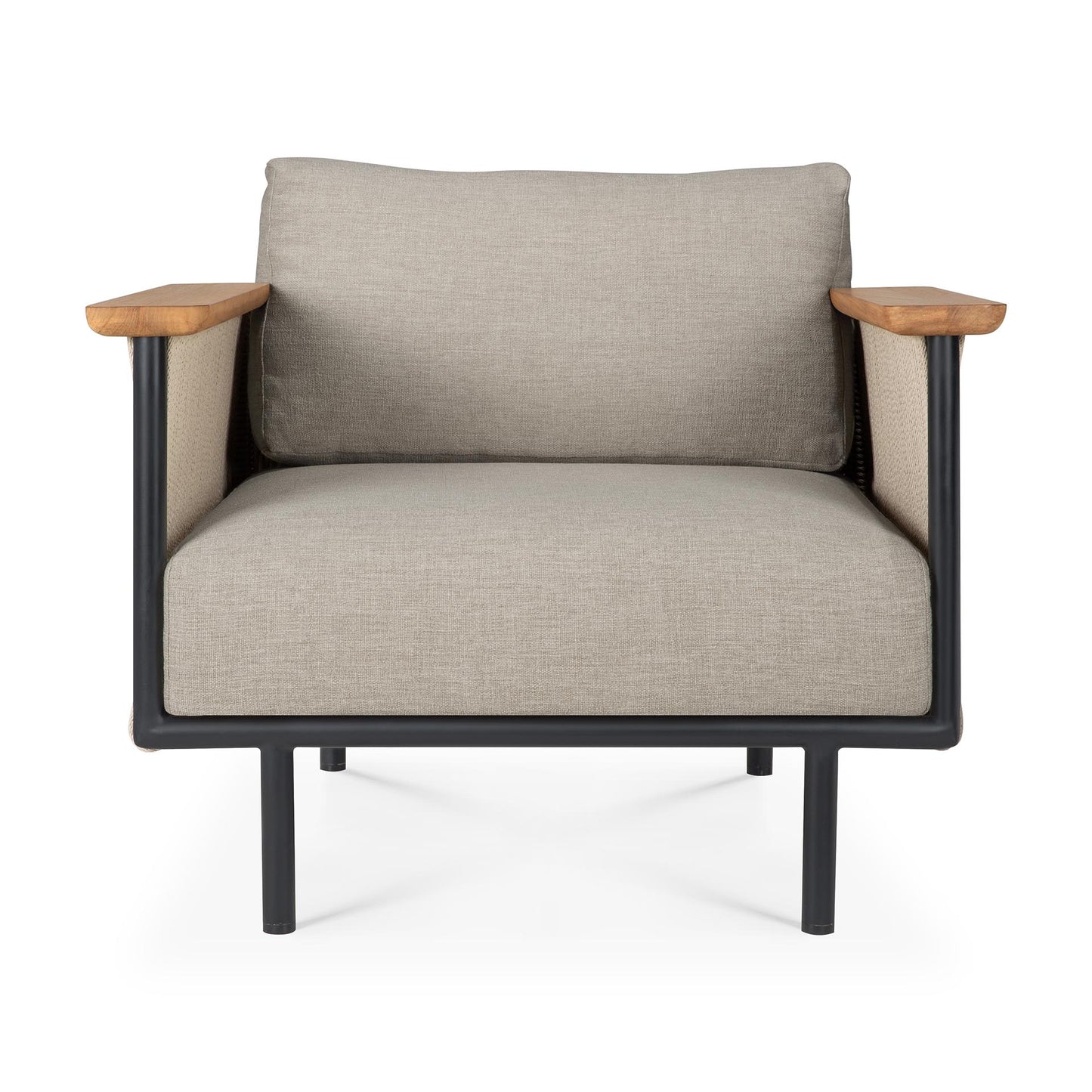 Corbey-outdoor-lounge-chair-aluminium-black-Oyster-fabric-side-cut-Goode-Studio