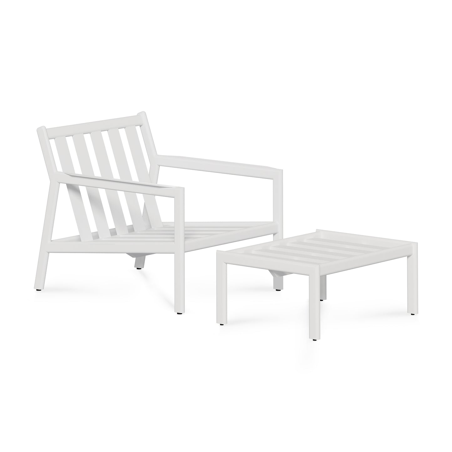 Jack-outdoor-footstool-frame-aluminium-white-profile-cut-Goode-Studio