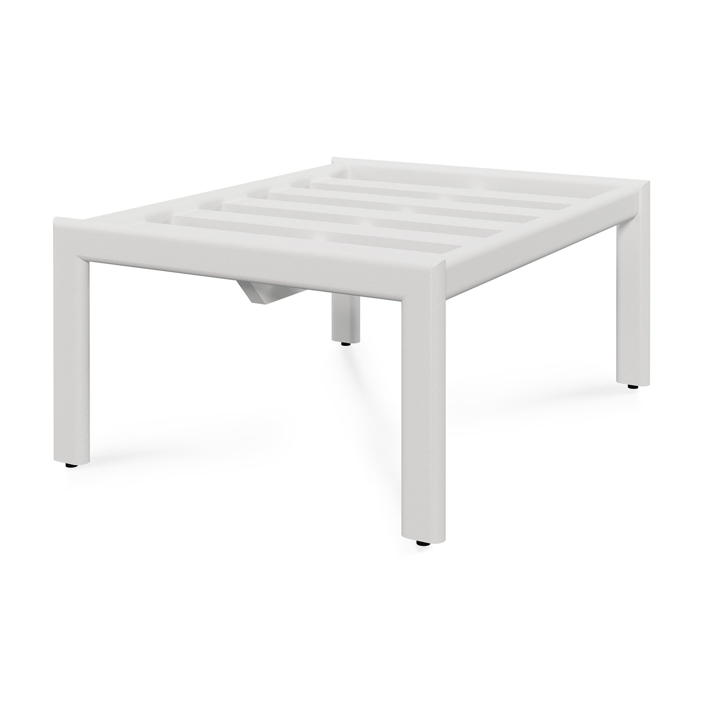 Jack-outdoor-footstool-frame-aluminium-white-side-cut-Goode-Studio