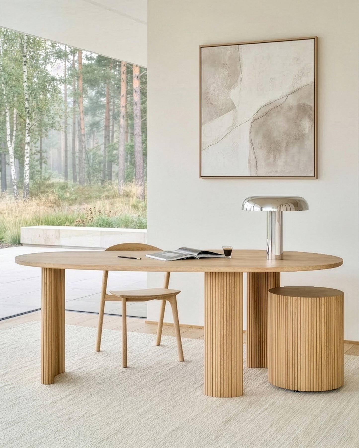 Boomerang Desk, Oak - Goode Studio