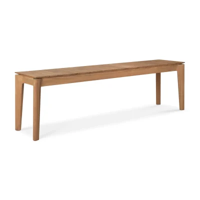 10206_Bok outdoor bench frame - teak 162_35_46 - front2_cut_WEB