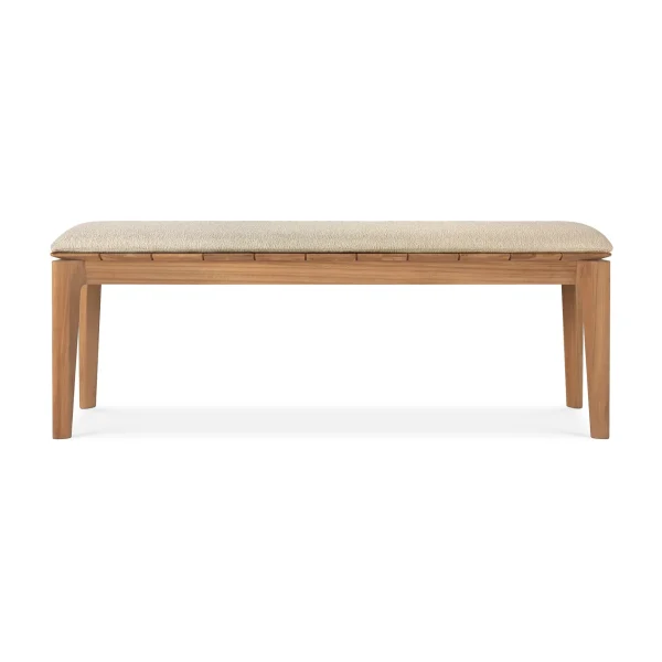 10383_Bok outdoor bench 137 - teak - Natural fabric_front1_cut_WEB